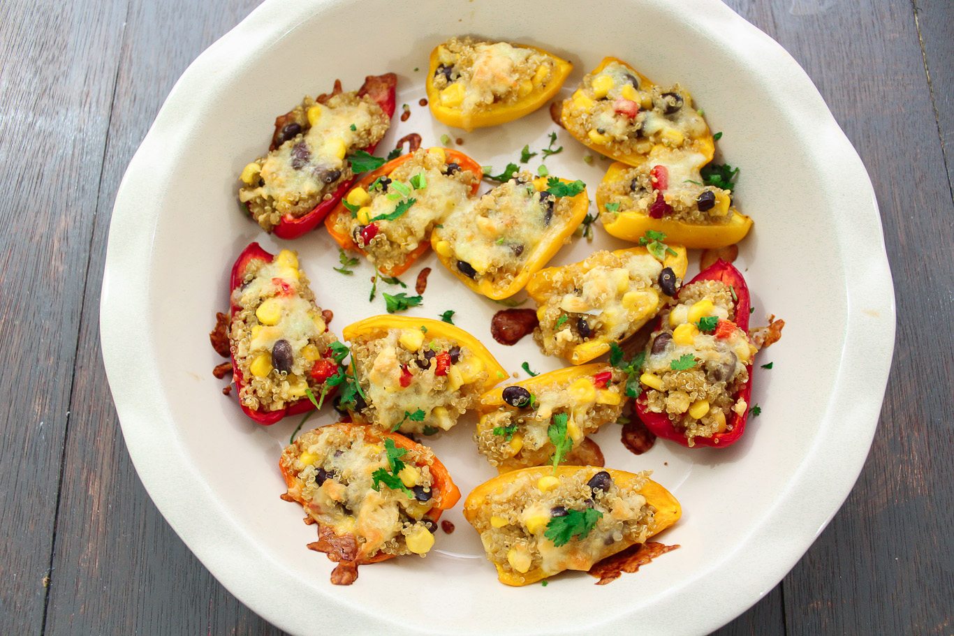 Southwestern quinoa stuffed peppers