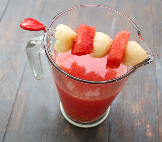 Watermelon and Lychee Mocktail