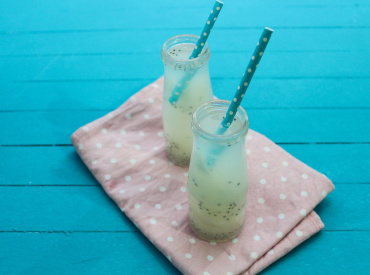 Soursop and Basil Seeds Mocktail