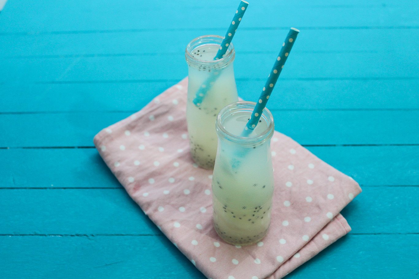 Soursop and Basil Seeds Mocktail