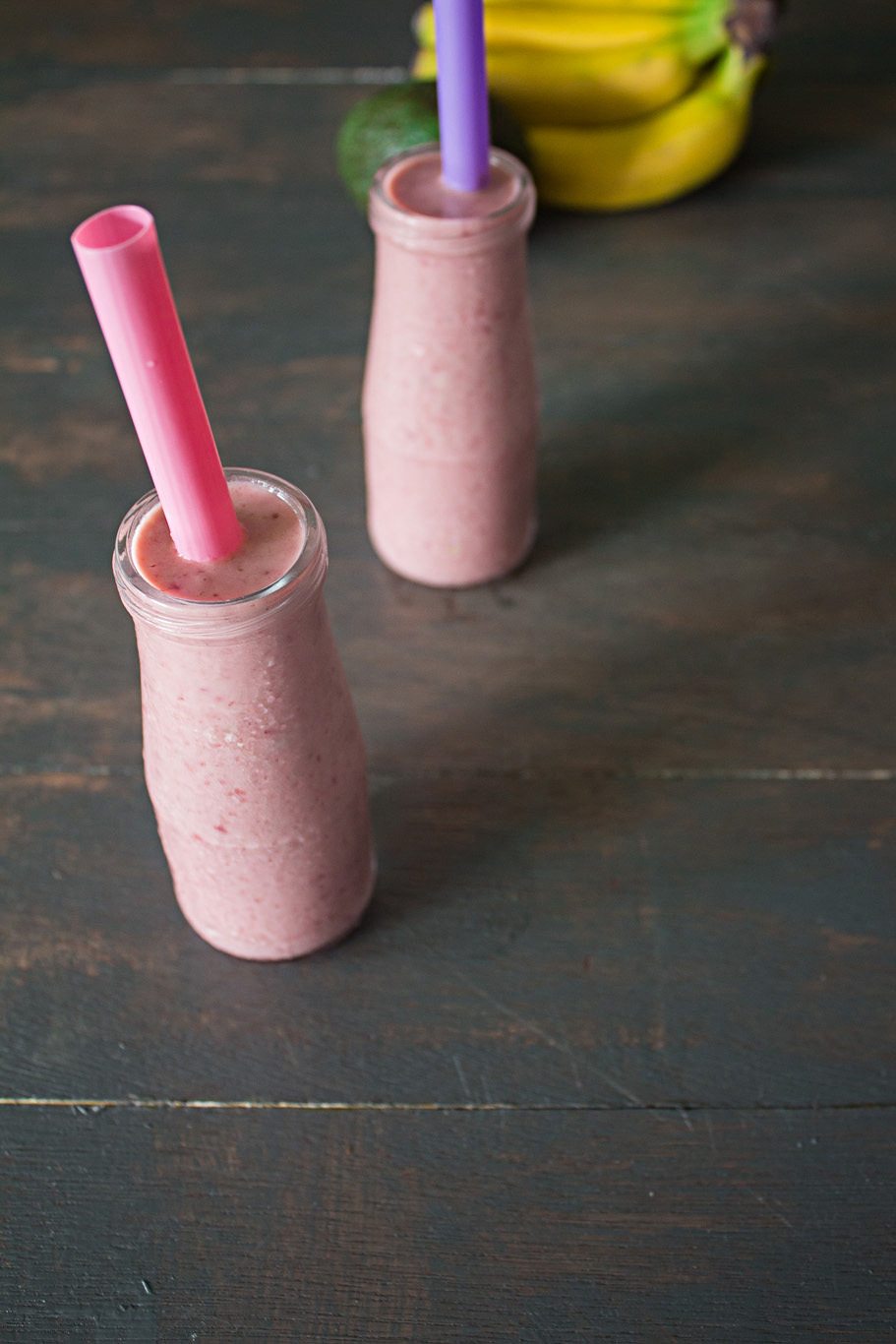Banana Raspberry Avocado Smoothie