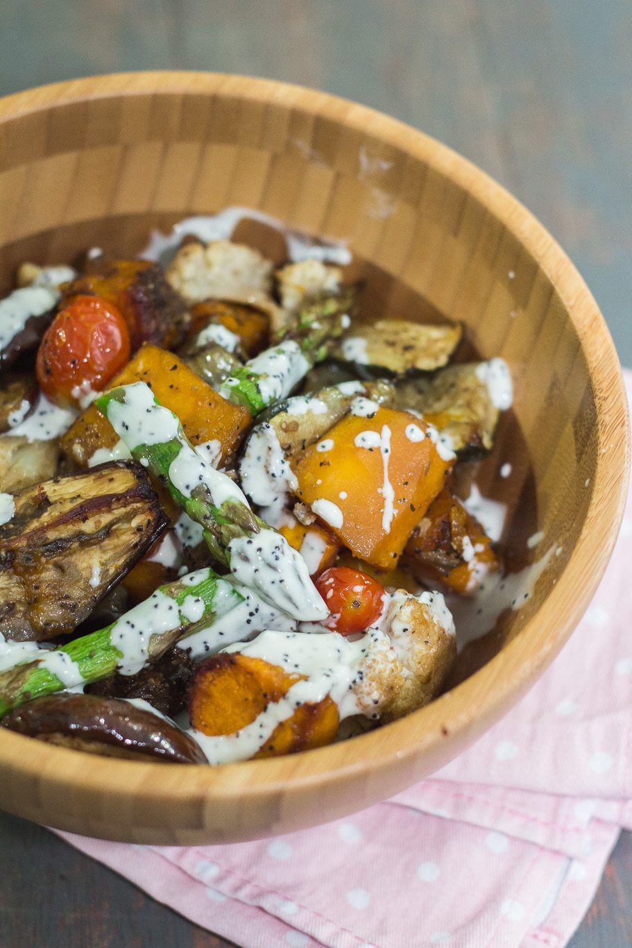 Warm roasted vegetable