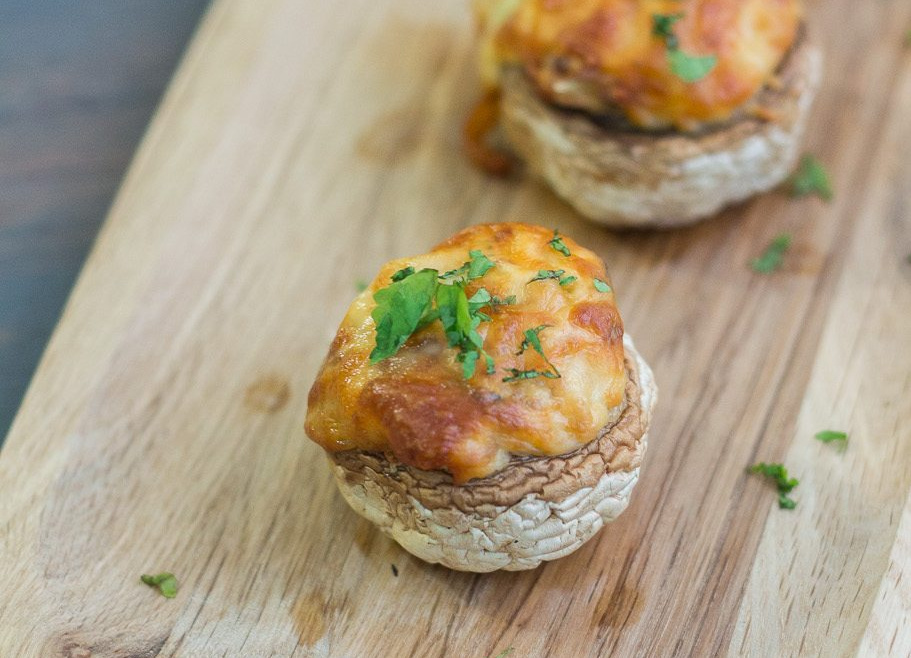 Three Cheese Stuffed Mushrooms
