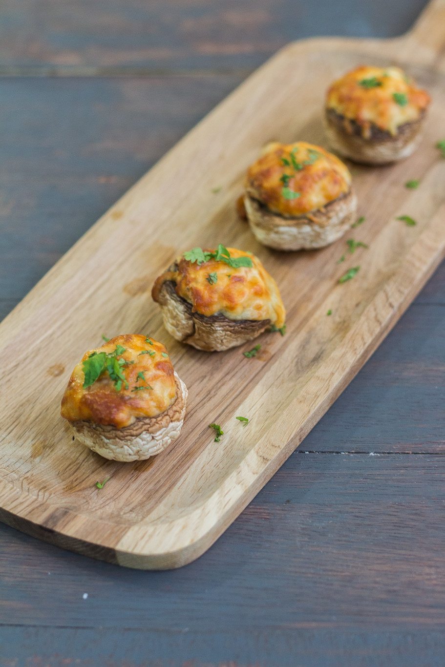Three Cheese Stuffed Mushrooms
