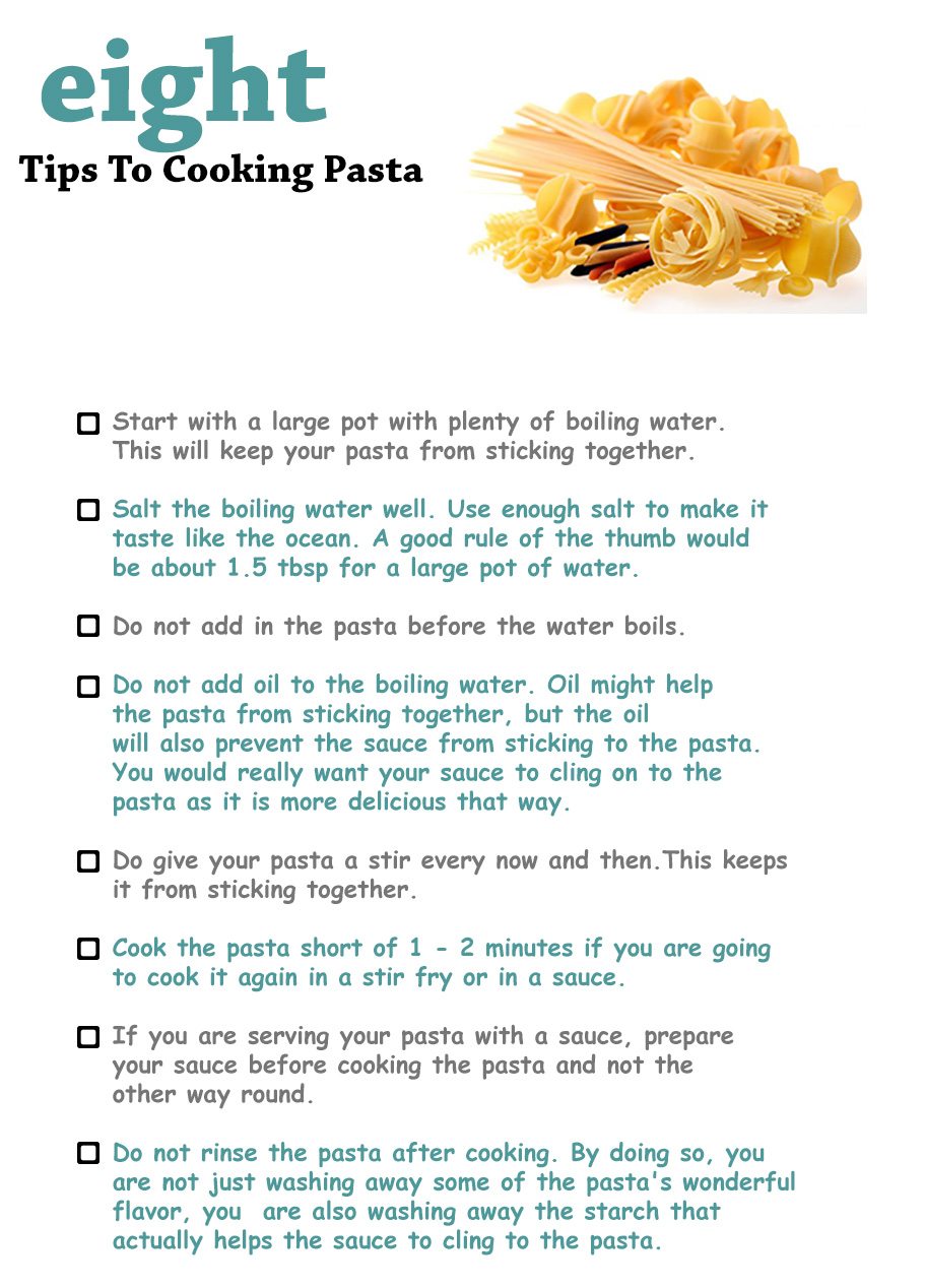 Tips to cooking pasta