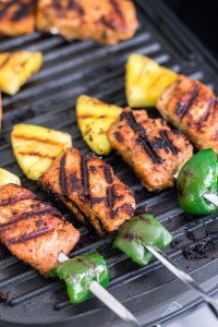 Grilled Salmon Kebabs