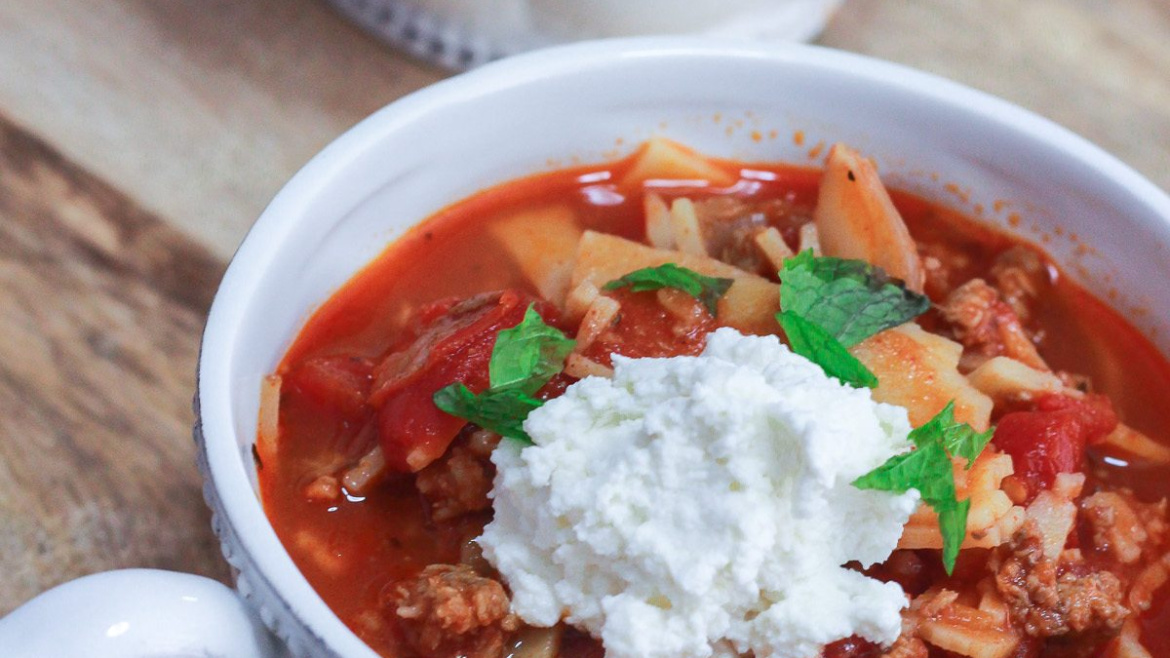 One Pot Lasagna Soup