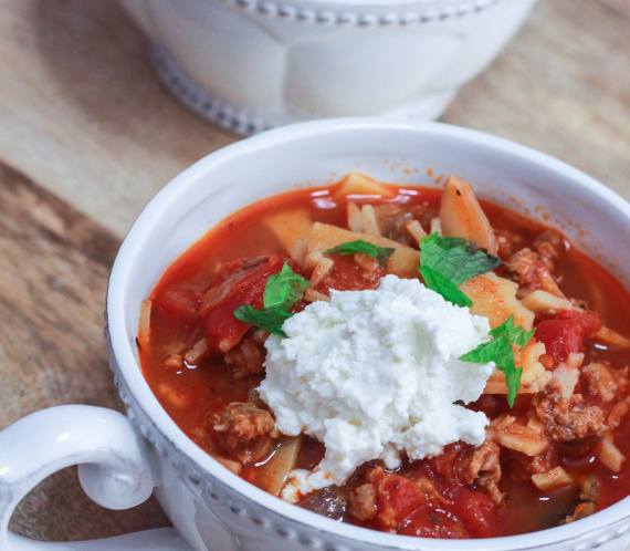 One Pot Lasagna Soup