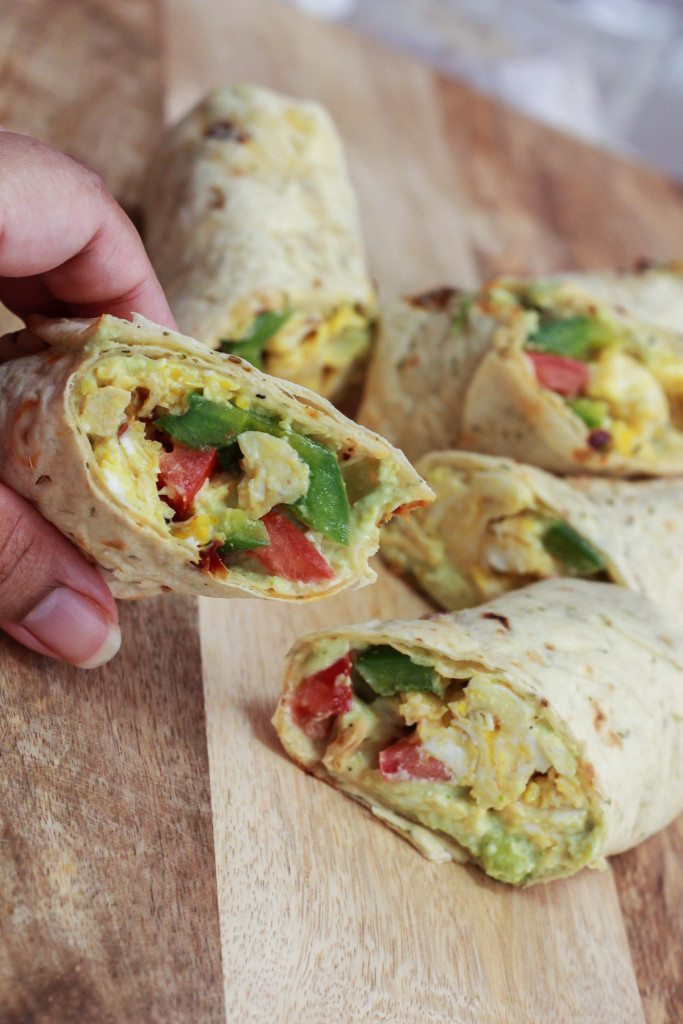 Edamame Hummus and Egg Wrap