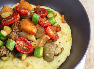 Grilled Vegetables with Parmesan Polenta
