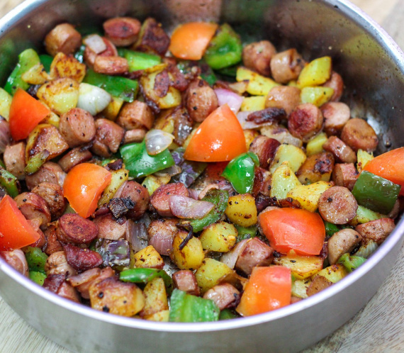 One Pan Sausage and Potato Hash