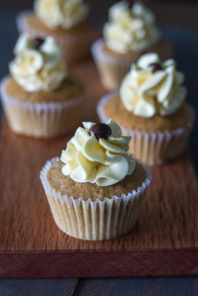 Espresso Cupcakes with Swiss Meringue Buttercream Frosting