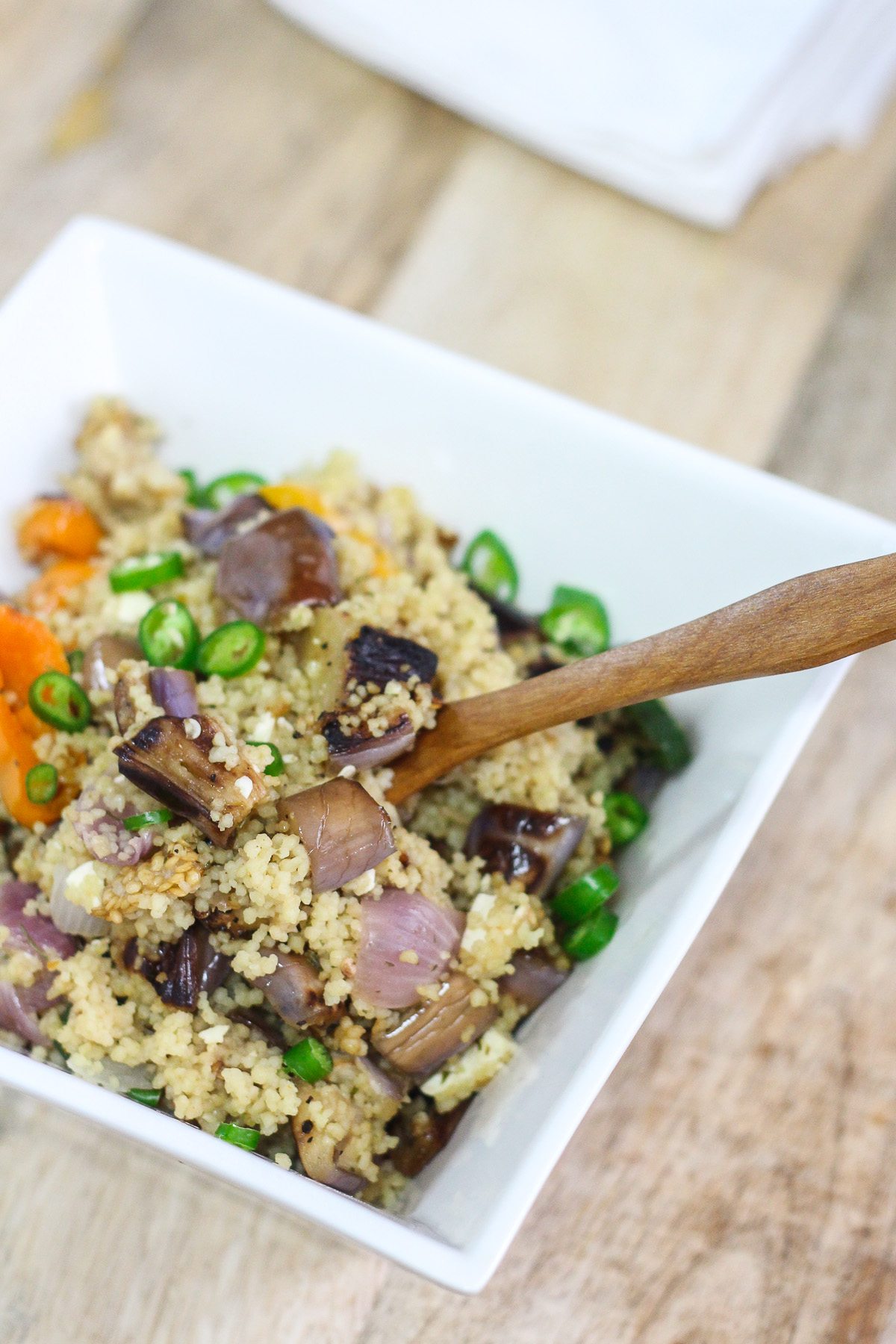 Lemon Couscous with Grilled Vegetable Salad