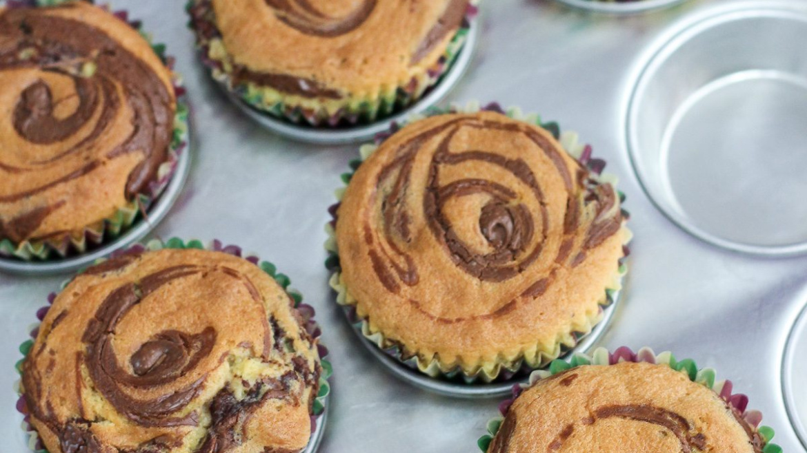 Nutella Swirl Cupcakes