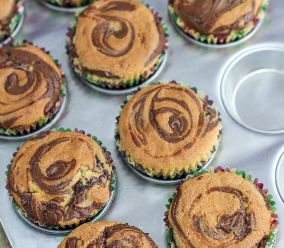 Nutella Swirl Cupcakes