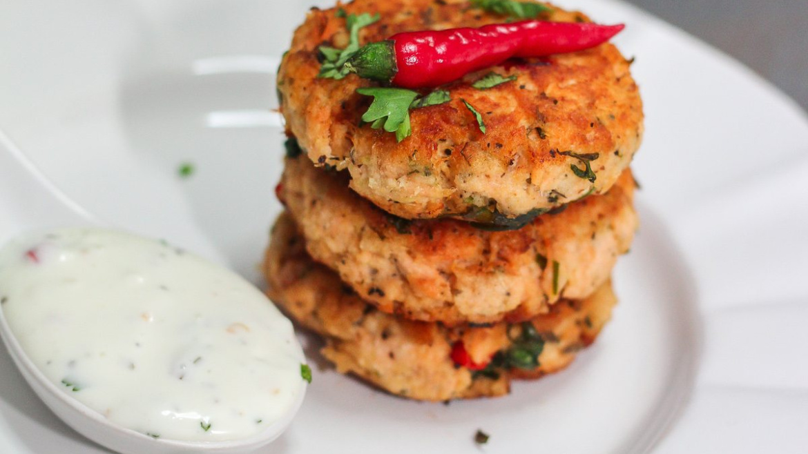 Thai Salmon Cakes and Corn Salad