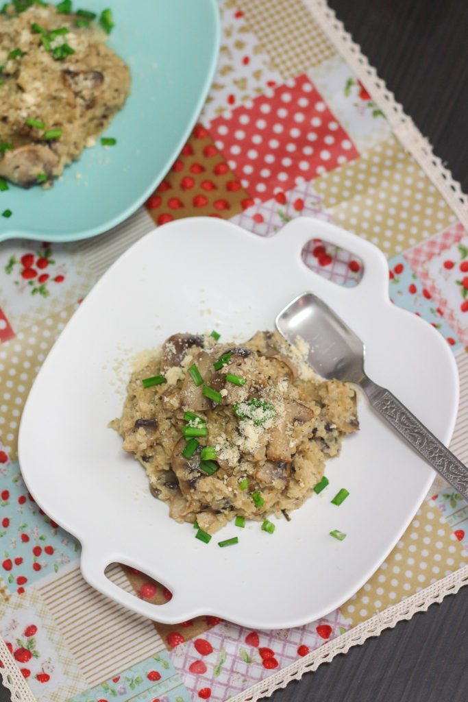 Gluten Free Cauliflower Mushroom Risotto