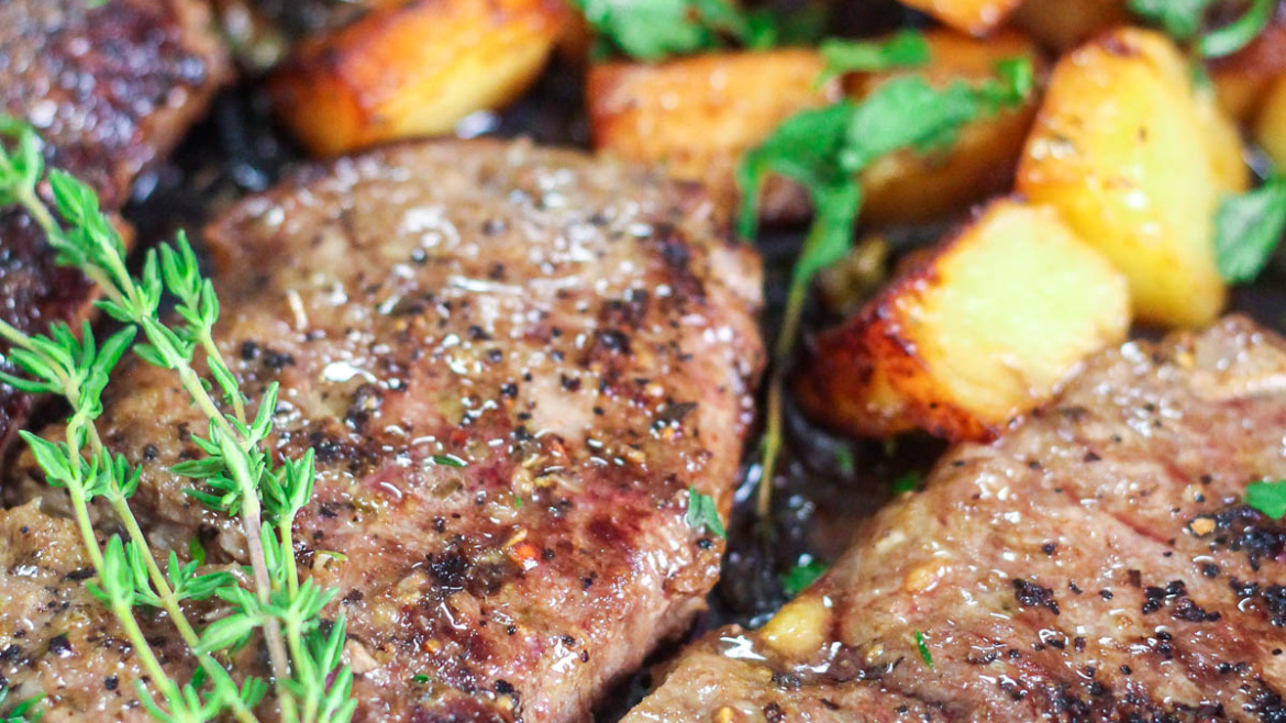 Garlic Butter Steak and Potatoes