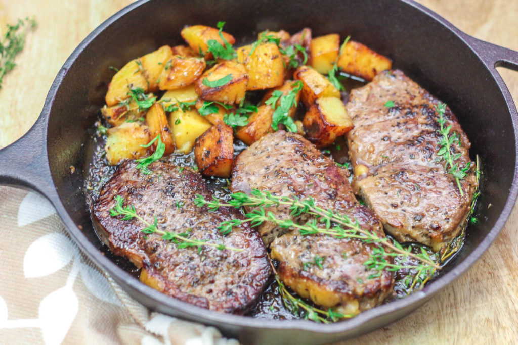 Garlic Butter Steak and Potatoes