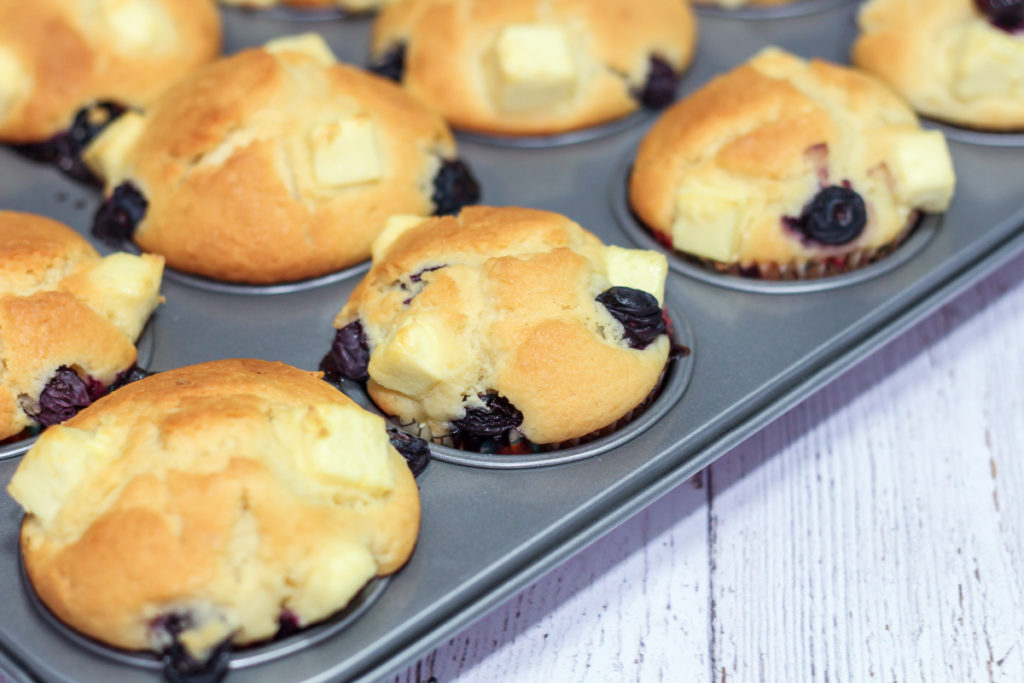 Soft Blueberry Cream Cheese Muffins