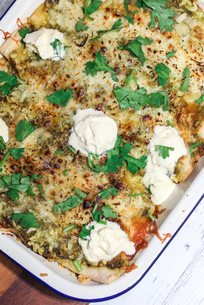 Delicious Green Chicken Enchiladas
