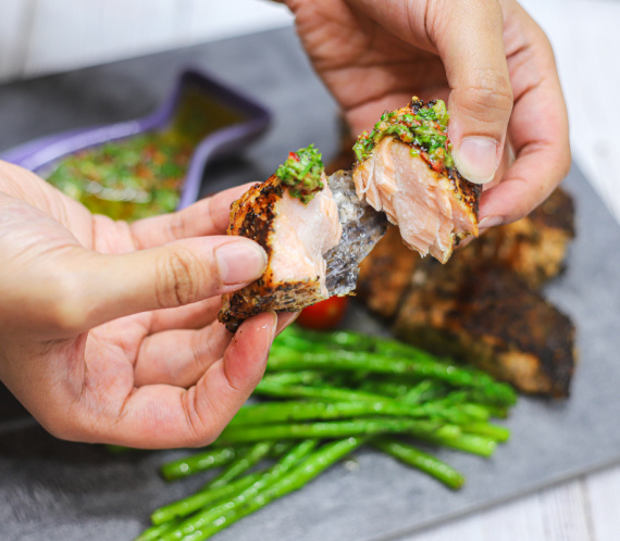 Salmon with Chimichurri Sauce