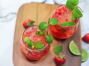 Fizzy Strawberry Mocktail