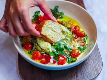 Roasted Tomatoes with Burrata