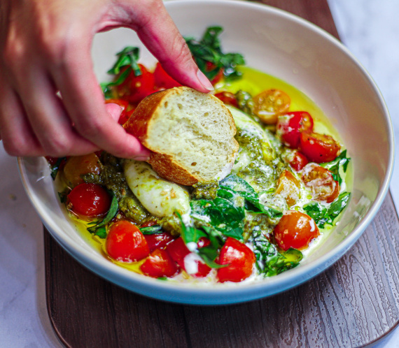 Roasted Tomatoes with Burrata